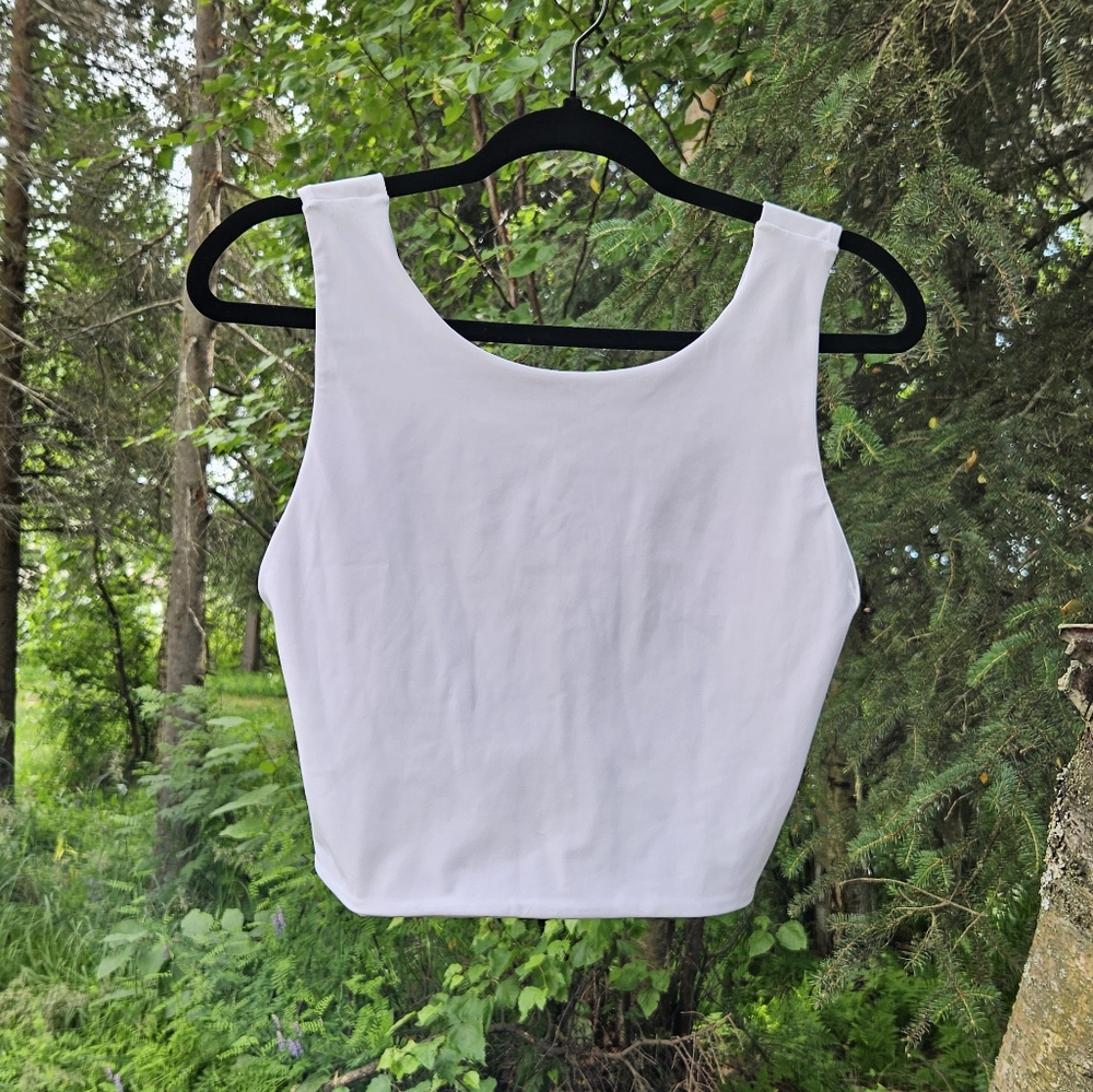 Be Right Back crop top Free People Movement size XL white
